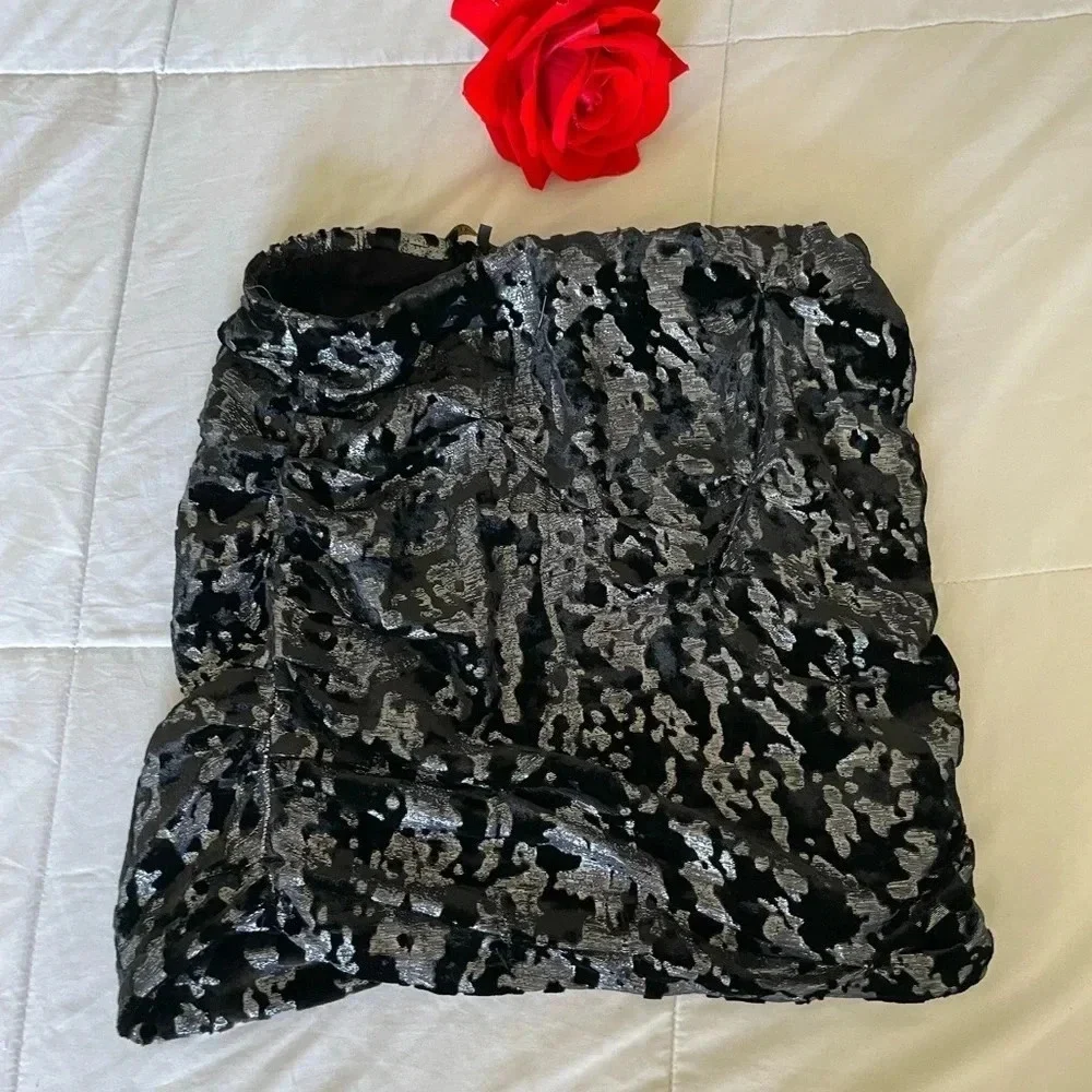 Maje jacquard metallic mini skirt